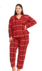 Pižama Moraj PDD7200-002 ilgomis rankovėmis 2XL-3XL sagstoma