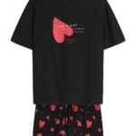 Pižama Henderson Ladies 44497 Elain trumpomis rankovėmis S-3XL