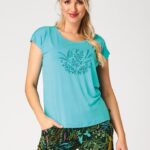 Pižama Key LNS 580 A26 trumpomis rankovėmis S-XL moteriška