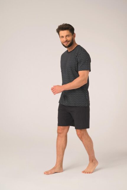 Pižama Key MNS 936 A26 trumpomis rankovėmis 3XL-4XL vyriška