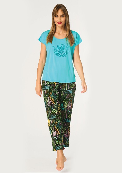 423468.jpg Pižama Key LNS 582 A26 trumpomis rankovėmis S-XL moteriška - Image 1