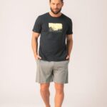 Pižama Key MNS 637 A26 trumpomis rankovėmis 3XL-4XL vyriška