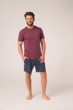Pižama Key MNS 319 A26 trumpomis rankovėmis Bambus 3XL-4XL - Image 3