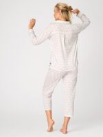 Pižama Key LNS 879 A26 trumpomis rankovėmis 2XL-3XL sagstoma - Image 3