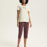 Pižama Henderson Ladies 44465 Evika trumpomis rankovėmis S-XL