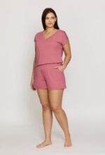 Pižamos šortai Mefemi Mix&Match Mila PDI1 vienspalviai S-2XL - Image 4