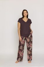 Pižamos kelnės Mefemi Mix&Match Mila PDX1 raštuotos S-2XL - Image 3