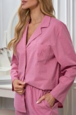 Pižama L&L 2610 trumpomis rankovėmis S-XL sagstoma
