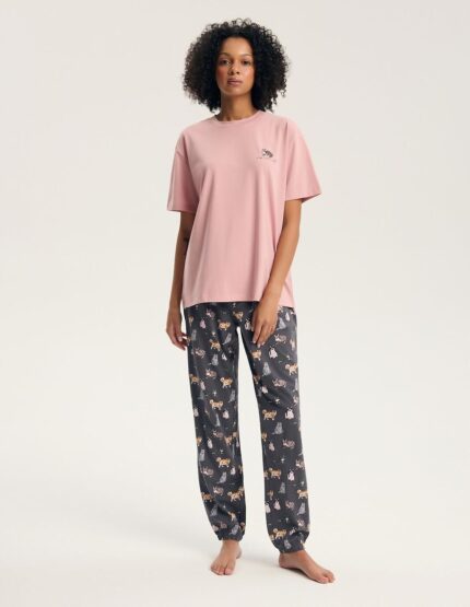 Pižama Henderson Ladies 45420 Ginni trumpomis rankovėmis S-3XL