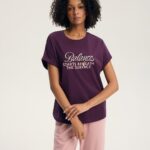 Pižama Henderson Ladies 45445 Galla trumpomis rankovėmis S-2XL