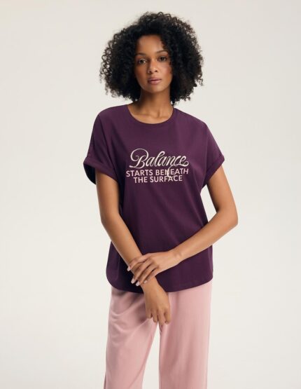 Pižama Henderson Ladies 45445 Galla trumpomis rankovėmis S-2XL