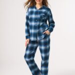 Pižama Key LNS 465 B26 ilgomis rankovėmis S-XL sagstoma