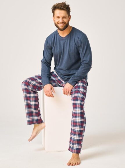 Pižama Key MNS 410 B26 ilgomis rankovėmis 3XL-4XL