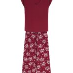 Pižama Henderson Ladies 45405 Greta trumpomis rankovėmis S-3XL