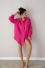 Koszula Sensis Magenta dł/r Muślin S-XL rozpinana - Image 3