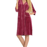 Szlafrok De Lafense 352 Zamek Welur 4XL-5XL damski