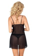 Seksuali naktiniai marškinėliai ir stringai - Sisi juoda - Image 2