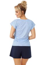 Medvilninė pižama su žvaigždutėmis – Star short tamsiai mėlyna - Image 2