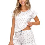 Medvilninė pižama su širdelėmis – „Love short“