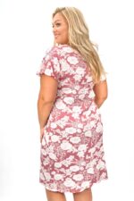 Naktiniai marškiniai su gėlėmis – Tina plus size - Image 3