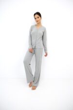 Pižama Sensis Alira ilgomis rankovėmis XS-2XL sagstoma - Image 7