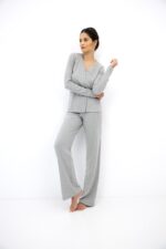 Pižama Sensis Alira ilgomis rankovėmis XS-2XL sagstoma - Image 5