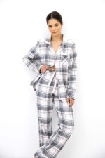 Pižama Sensis Ashlyn ilgomis rankovėmis XS-2XL sagstoma - Image 10
