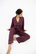 Pižama Sensis Samira ilgomis rankovėmis XS-2XL sagstoma - Image 9