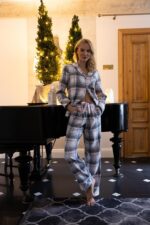 Pižama Sensis Ashlyn ilgomis rankovėmis XS-2XL sagstoma - Image 5