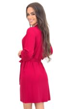 Elegantiškas chalatas su nėriniais – Sonia bordo - Image 3