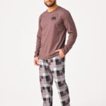 Pižama Key MNS 620 B26 ilgomis rankovėmis 3XL-4XL