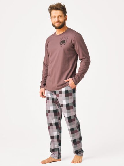 Pižama Key MNS 620 B26 ilgomis rankovėmis 3XL-4XL