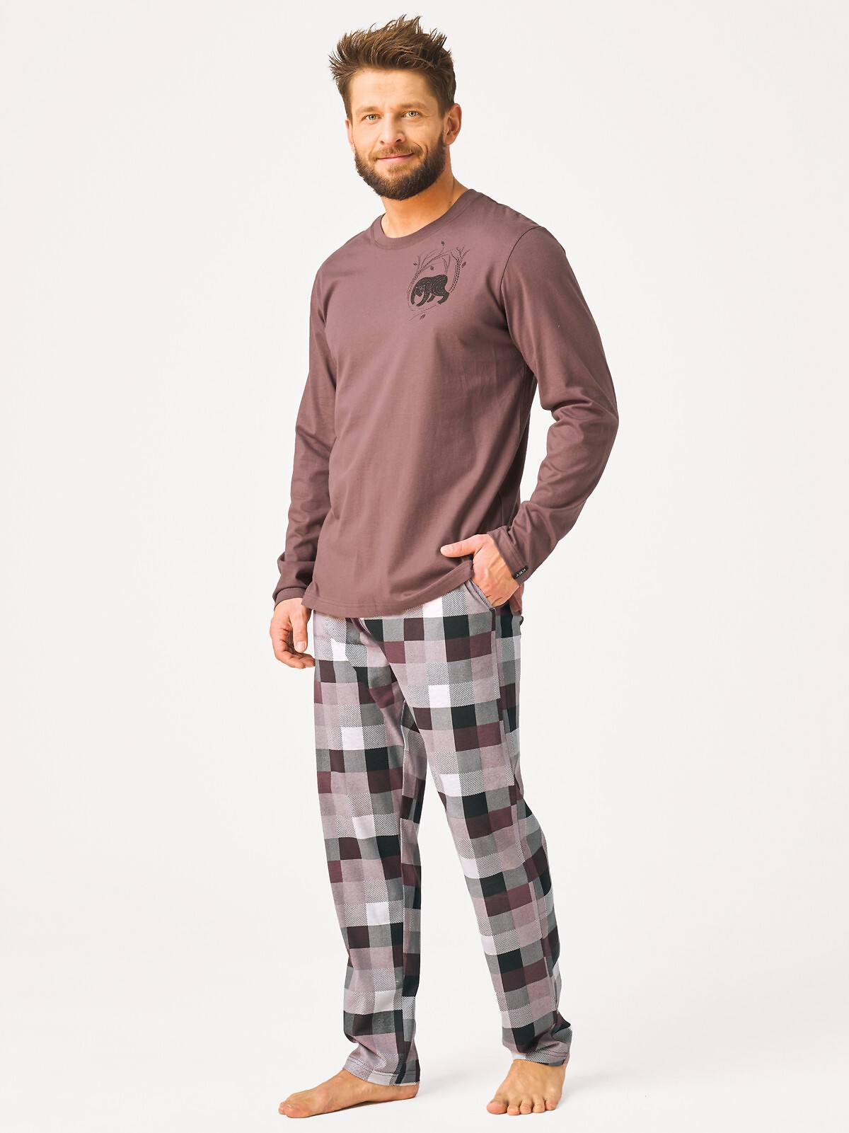 447382.jpg Pižama Key MNS 620 B26 ilgomis rankovėmis 3XL-4XL - Image 1