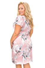 Rožiniai naktiniai marškiniai didelių dydžių – Evita plus size - Image 3