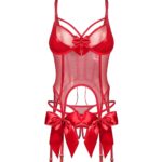 Korsetas Obsessive Gifty Red Corset S-3XL