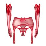 Komplektas Obsessive Gifty Red 3-PCS S-XL