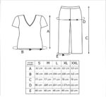 Moteriška pižama su 3/4 ilgio kelnėmis – Goya 3/4 - Image 4