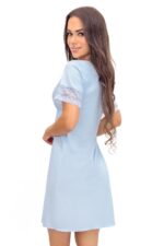 Mėlyni naktiniai marškiniai su nėriniais – Linda mėlyna - Image 3