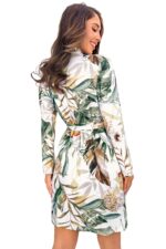 Elegantiškas chalatas su gėlėmis – Olivia - Image 3