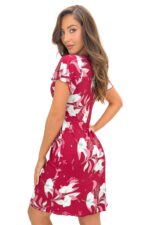 Bordo naktiniai marškinėliai su gėlėmis – Brigitte - Image 3
